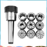 10Pcs ER32 Spring Collets Set 2/4/6/8/10/12/16/18/20mm + MT3  ER32 Collet Chuck Morse Taper Holder