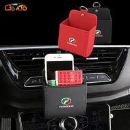 GTIOATO Car Storage Box Auto Vent Outlet Hanging Holder Storage Bag Leather Car Mobile Phone Holder Organizer For Perodua Myvi Ativa Bezza Axia Aruz Alza