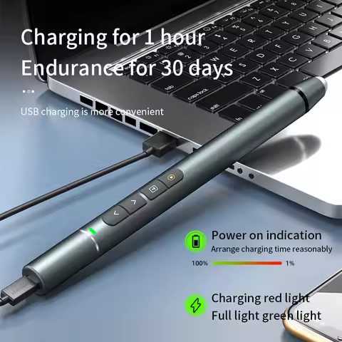 2025 Wireless Presenter PPT Page Turner USB Laser Pointer Infrared Remote Control Presenter Pen For