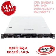 (ส่งฟรี รับประกัน 3 เดือน ออก vat ได้) Server Dell R410 CPU E5620x2 RAM16GB HDDSAS600GBx2 PSUx1