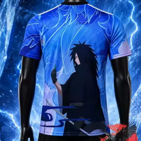 2026New Naruto Uchiha Madara Susanoo Jersey 3D Printed Short-Sleeve Quick-Dry Sports Anime Merchandi
