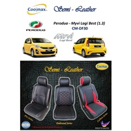 Coolmax - Semi Leather : Perodua Myvi-Lagi Best 1.3  ( Car Seat Cover full-set / Sarung Kusyen Keret
