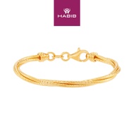 HABIB Oro Italia 916 Yellow Gold Bangle GB86101024(3)-BBY (for baby) (22K Gold)