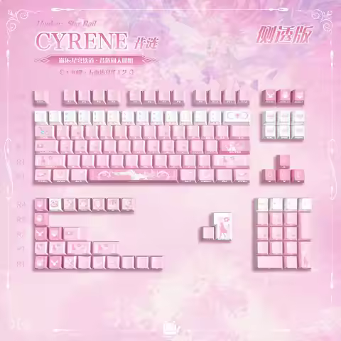MAIMOOO Cyrene Keycap Game Pink Keyboard DIY Customization Aula Ajazz Keycaps Cherry PBT