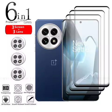 6-in-1 For Oneplus 13 Glass Oneplus 13 Tempered Glass Protective 9H Full Curved Screen Protector One