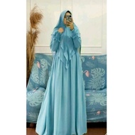 HASANAH SYARI / Baju Gamis Set Jilbab Syari Bahan Ceruty / Gamis Wanita Terbaru / TAN STORE