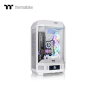 曜越 The Tower 300 白 玻璃透側機殼 (M-ATX/Type-C/內建風扇上2/三面玻璃設計/顯卡400mm/塔散210mm/電源220mm)