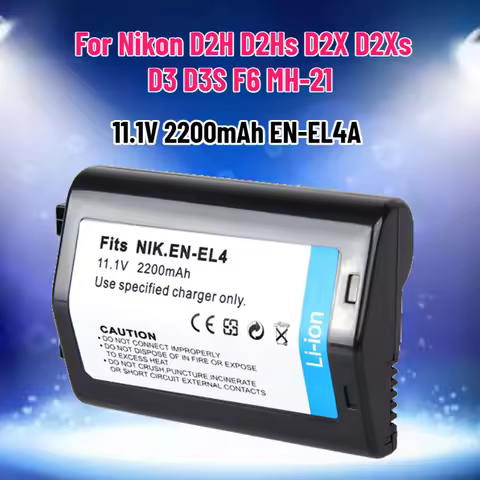 11.1V 2200mAh EN-EL4A EN-EL4 Battery for Nikon D2H D2Hs D2X D2Xs D3 D3S F6 MH-21 Camera Battery