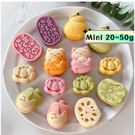 Mini Moon Cake Mould 20g 25g 30g Rabbit Mooncake Mold  50g Snowy Chinese New Year Pastry Mould Biscu