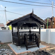 Gazebo Kayu Tradisional Melayu | Gazebo Klasik Atap Genting untuk Laman Rumah SIZE 8' x 6'