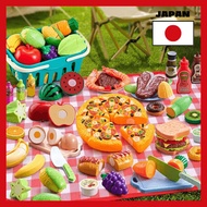 [Japan import]MIRAIMAX pretend play food set for kids kitchen 67 pieces picnic toy with pizza, fruit