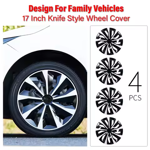 17 Inch Knife Style Hubcap Wheel Cover R17 Hub Caps Universal Wheel Rim Cover Exterior Accessories C