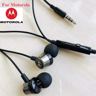 Original For Motorola Moto Edge S P50 P30 G50 G7 G9 E5 Headset 3.5MM In-earBuds Wire Control With Mi