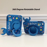 Portable 360 Rotating Holder 3D Stitch Pen Slot Silicone+PC Tablet Protective Case,For iPad mini 1~7
