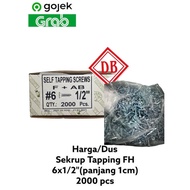 F+AB 6x1/2" TAPPING SCREW 6X1/2" fh (1cm LENGTH)/SKRUP BOX CONTENTS 2000PCS LION BRAND/
