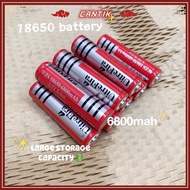 🔥READY STOCK🔥 18650 Battery 6800 mAh 3.7V Rechargeable Batteries Li-ion Lithium Battery