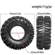 4pcs Crawler Tires Wheel Lightweight Design 1/24 RC Crawler Tires for Axial SCX24 FMS