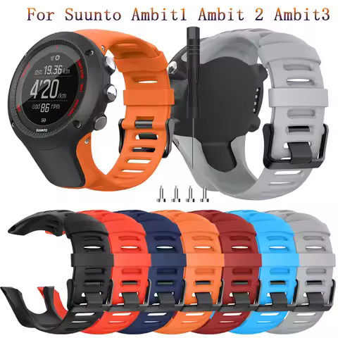 New Fashion Soft Silicone Watch Strap For Suunto Ambit1 Ambit 2 2R 2S Ambit3 3p/3s/3R Replacement wa