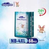 Free 3 Pcs Company Love Baby Diaper Pants -NB68/M54/L48/XL42/XXL36/3XL30/4XL28 Diapers Disposable