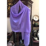 4Ply Baby Pashmina 100%喀什米爾圍巾 披肩(短鬚.斜織款)粉紫