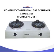 Mk.wares HOMELUX(HSC-7ST)Commercial Gas Double Burner Stove 7Jet/7Jet Gas Stove/Dapur Gas Commercial
