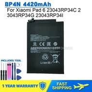 For Xiaomi Pad 6 23043RP34C 23043RP34G 23043RP34I BP4N 4420mAh Battery