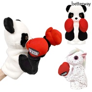 Betterway Animal Hand Puppet Interactive Panda Shape Hand Puppet with Sound Effects Soft Filling Boxing Puppet for Kids