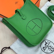 全新 Hermes Mini Evelyn 16 絲藍綠 夏天小包 B刻