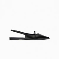 new original ZARAˉ 2024 Spring And Summer New Womens Shoes Back Empty Flat Sandals Design Sense Nich