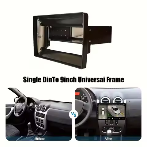 1 Din 9 Inch Car Radio Frame Car Player Frame Plate Adapter Panel For Android 1 DIN Single Slot Dash