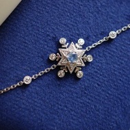 【雪花】18K金 雪花 藍寶石 鑽石 手鏈