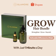 GLAMORE GROW Bundle: Hair Growth Shampoo & Serum Set | Anti-Hair Fall Duo | Thicker Hair | SG Seller