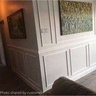 Wainscoting PU Wainscoting PVC pure white / 8Kaki PU (HARD) (BUKAN FOAM)/ DIY Wainscoting