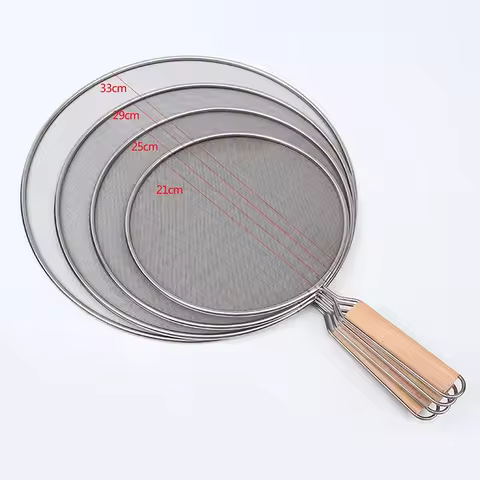 Oil Splatter Screen Guards Mesh Anti Splatter Guard Oil Net Splash Cover Pan Pot Frying Pan Lid With