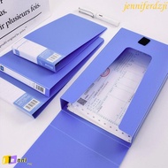 JENNIFERDZJI Clipboard File Box Case A4/A5/A6/B6 Blue Writing Clipboard File Organizer Finance Offic