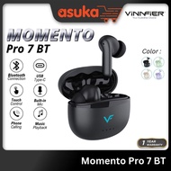 Vinnfier Momento Pro 7 BT True Wireless Earbuds | Quad-Mic ENC | ANC | 20 H Playtime | Bluetooth V6.