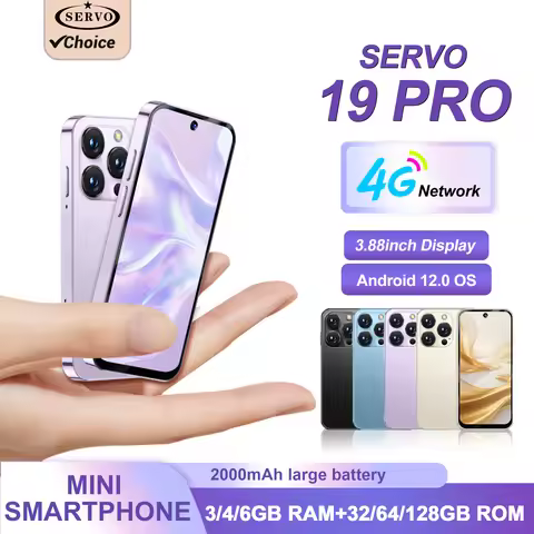 SERVO 19PRO Android Mini Smartphone 4G Cellular 6GB+128GB 3.88" HD Display Face Unlock 2 SIM Small M