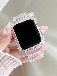 Correa de reloj compatible con Apple Watch transparente