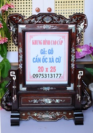 KHUNG HÌNH CAO CẤP GỖ GÕ CẨN ỐC 20X25