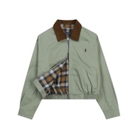 9EIV RL Campus Style Lapel Jacket American Retro Jacket Pony Embroidered Wilington Jacket