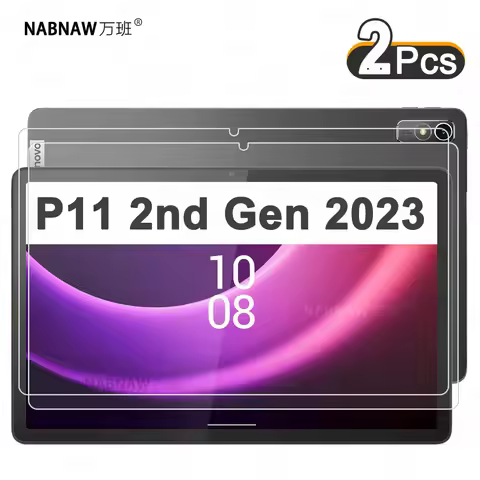 2 Pieces HD Scratch Proof Screen Protector Tempered Glass For Lenovo Tab P11 2nd Gen 2023 11.5-inch 