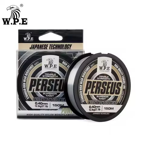 W.P.E 150m PERSEUS Nylon Fishing Line Monofilament 0.20mm-0.50mm 6.8lb-38.7lb Resistance Bass Carp F