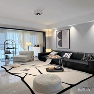 French Light Luxury Irregular Living Room Carpet Ins Large Area Covered with Sofa Coffee Table Blank