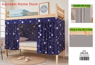 Fresh 3D Printed Star/Leaf Student Bed Curtain Student Private Bunk Mosquito Protection Blackout Tent  Dormitory Bed Curtain Cute Blocking Cloth Table Curtain 120*200cm COD