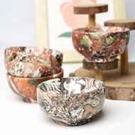 Na Fuyue Xixuan Natural Crystal Money Agate Bowl Rough Stone Polished Essential Oil Diffuser Stone C