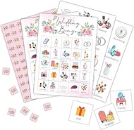 Foosproea Wedding Bingo Cards, 24 Player Cards, Wedding Games for 24 Players, Bridal Shower, Bachelo