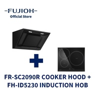 FUJIOH FR-SC2090 Made-in-Japan Inclined Cooker Hood + FH-ID5230 Induction Hob with 3 Zones