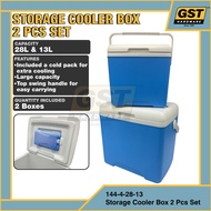 HJC Storage Cooler Box Set 28L + 13L Ice Box Portable Cooler Box Camping Picnic Fishing Cooler 2PCS 