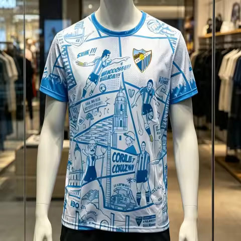 26 New Spanish Malaga Jersey Casual Sporty Style T-shirt Chelsea Boys' and Girls' Children's Footbal