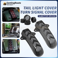 QJMOTOR SRV250 New Signal Light Cover Lampshade Taillight Cover Lampshade QJSRV250 Set Black Carbon 